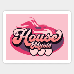 HOUSE MUSIC  - House Music Heat (Pink/cherry red) Sticker